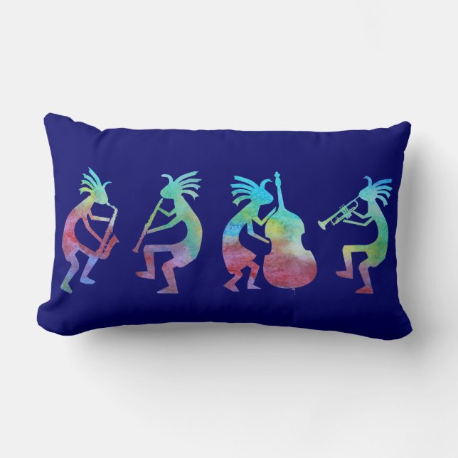 Kokopelli Jazz-Quartett Lendenkissen (Vorderseite)
