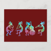 Kokopelli Jazz Quartett Postkarte (Vorderseite)