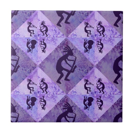 Kokopelli Jazz-Quartett, welches das Saxophon Fliese (Vorderseite)