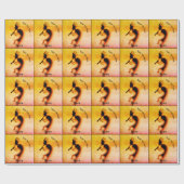 Kokopelli Joy Viel Glück Personalisiert Geschenkpapier (Flach)