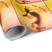 Kokopelli Joy Viel Glück Personalisiert Geschenkpapier (Rolleneckpunkt)