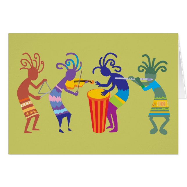 Kokopelli Karten (Vorderseite (Horizontal))