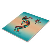 Kokopelli Keramik Tile Fliese (Seite)
