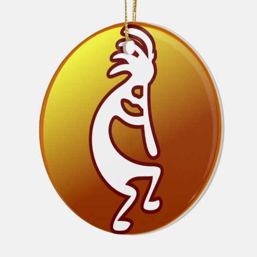 Kokopelli Keramikornament (Links)