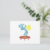 Kokopelli Kids Trampolin Postkarte (Stehend Vorderseite)