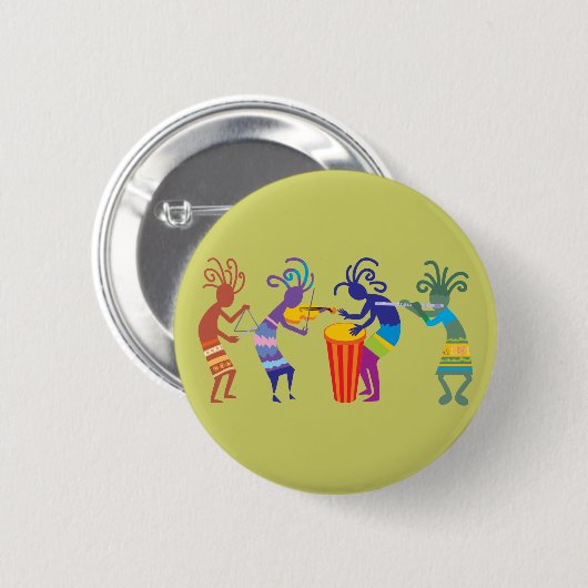 Kokopelli Knöpfe Button (Vorne & Hinten)