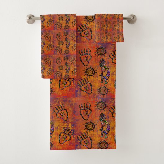 Kokopelli-Kunst Badhandtuch Set (Insitu)