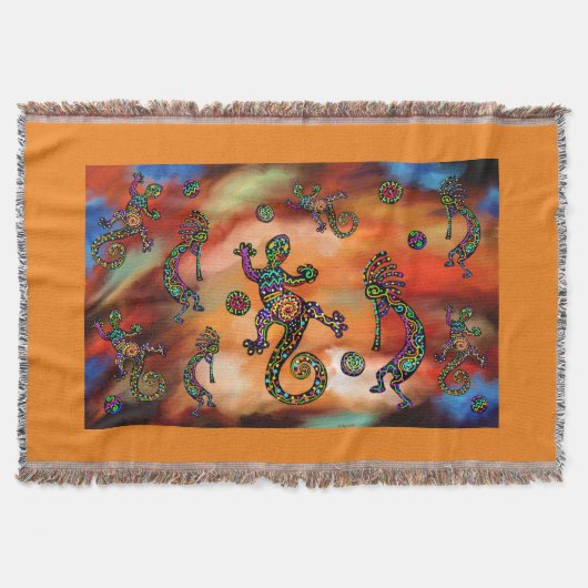 Kokopelli-Kunst Decke (Vorderseite)
