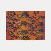 Kokopelli-Kunst Fleecedecke (Vorderseite (Horizontal))
