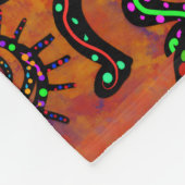 Kokopelli-Kunst Fleecedecke (Ecke)