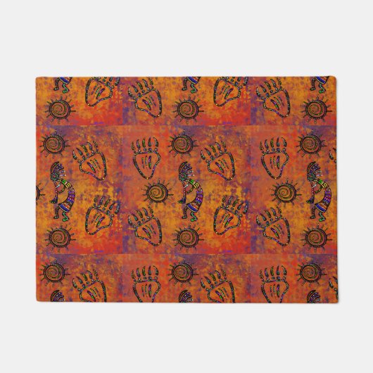 Kokopelli-Kunst Fußmatte (Vorderseite)