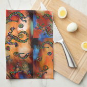 Kokopelli-Kunst Geschirrtuch (Viertel Falte)