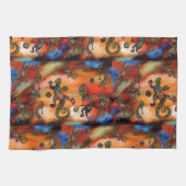 Kokopelli-Kunst Geschirrtuch (Horizontal)