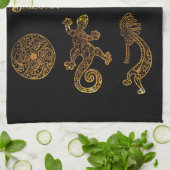 Kokopelli-Kunst Geschirrtuch (Gefaltet)