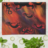 Kokopelli-Kunst Geschirrtuch (Gefaltet)