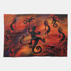 Kokopelli-Kunst Geschirrtuch