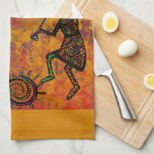 Kokopelli Kunst Küchenhandtuch Geschirrtuch (Viertel Falte)