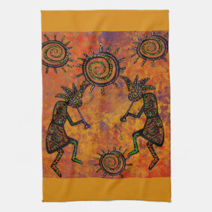 Kokopelli Kunst Küchenhandtuch Geschirrtuch