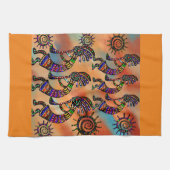 Kokopelli Kunst Küchenhandtuch Geschirrtuch (Horizontal)