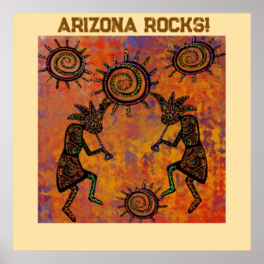 Kokopelli-Kunst  Poster (Vorne)
