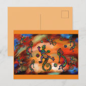 Kokopelli-Kunst Postkarte (Vorne/Hinten)