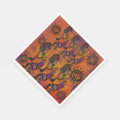Kokopelli-Kunst Serviette (Ecke)