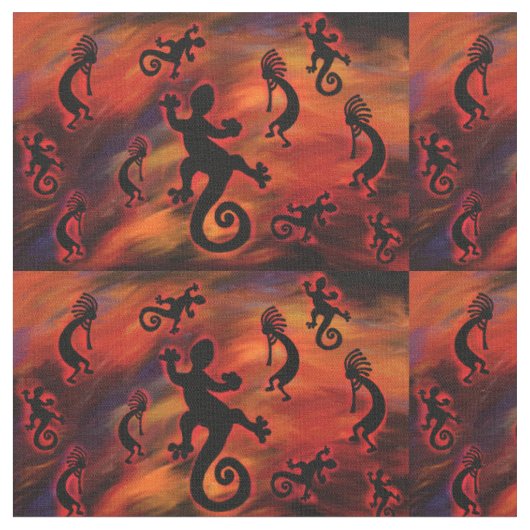 KOKOPELLI-KUNST STOFF (Nahaufnahme)