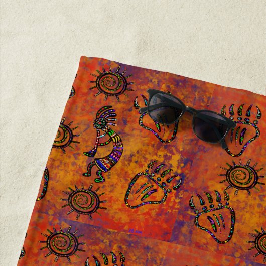 Kokopelli-Kunst Strandtuch (Beispiel)