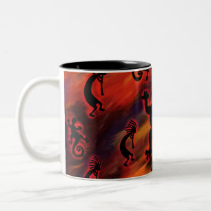Kokopelli-Kunst Zweifarbige Tasse