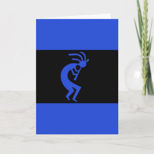 Kokopelli lang Blau Karte