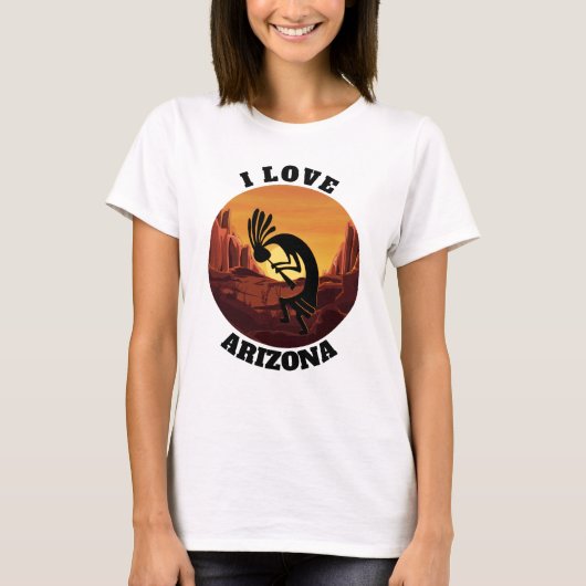 Kokopelli Liebe Arizona T-Shirt (Vorderseite)