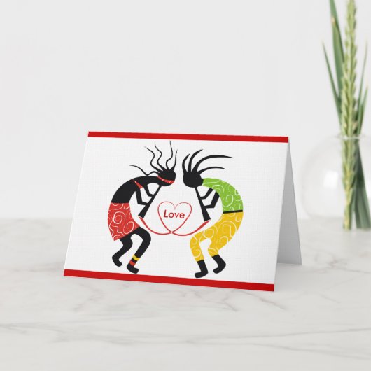 Kokopelli Liebe-Gruß-Karten Karte (Vorderseite)