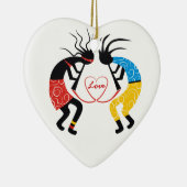 Kokopelli-Liebe Keramik Ornament (Rechts)