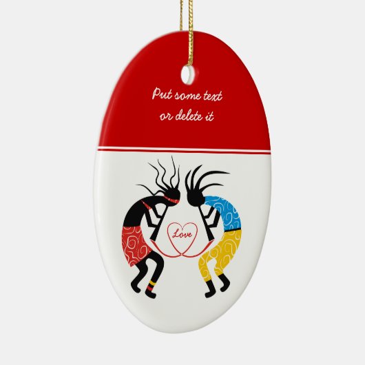 Kokopelli-Liebe Keramikornament (Rechts)