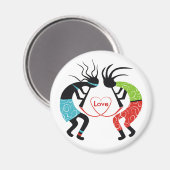 Kokopelli-Liebe-Magnets Magnet (Vorderseite/Rückseite)