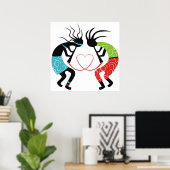 Kokopelli Liebe Posters Poster (Heimbüro)