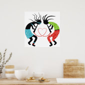 Kokopelli Liebe Posters Poster (Küche)