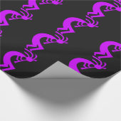 Kokopelli Lila Geschenkpapier (Ecke)