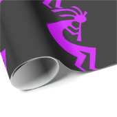 Kokopelli Lila Geschenkpapier (Rolleneckpunkt)