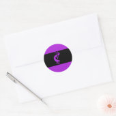 Kokopelli Lila Runder Aufkleber (Umschlag)