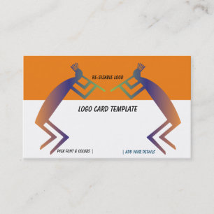 Kokopelli-Logo Visitenkarte