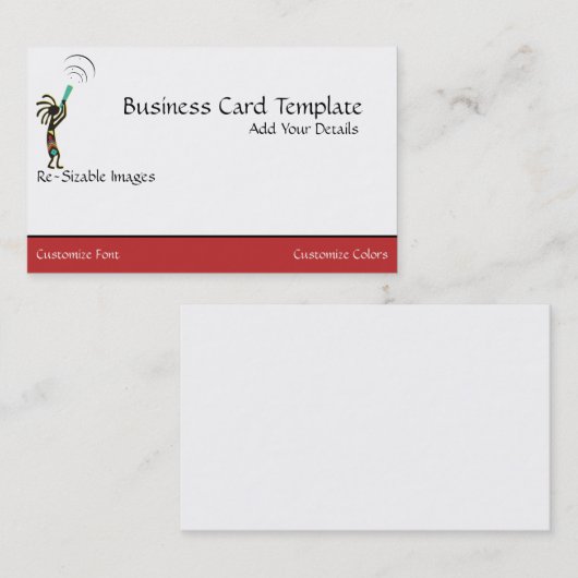 Kokopelli-Logo-Visitenkarte Visitenkarte (Vorne/Hinten)