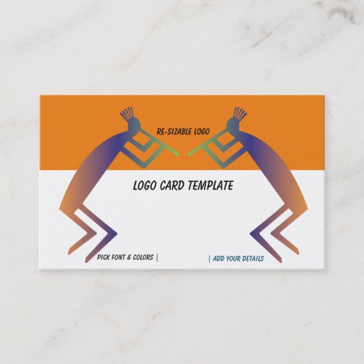 Kokopelli-Logo-Visitenkarte Visitenkarte (Vorderseite)