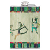 KOKOPELLI lustige Familie + Ihre Ideen Flachmann (Rückseite)