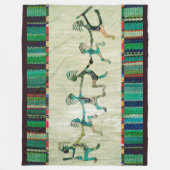 KOKOPELLI lustige Familie + Ihre Ideen Fleecedecke (Vorderseite)