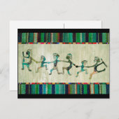 KOKOPELLI lustige Familie + Ihre Ideen Postkarte (Vorne/Hinten)