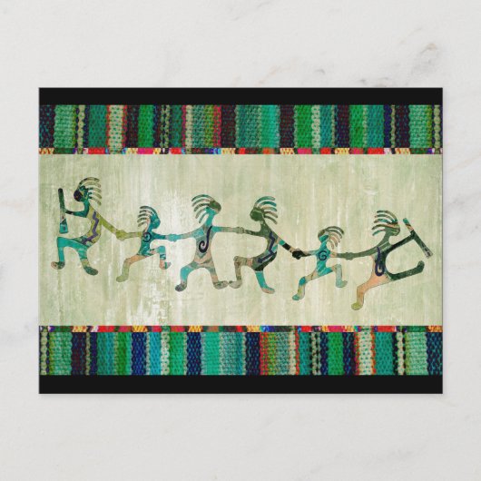 KOKOPELLI lustige Familie + Ihre Ideen Postkarte (Vorderseite)