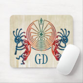 KOKOPELLI / MAN IN DER MAZE + Ihr Monogramm Mousepad (Mit Mouse)
