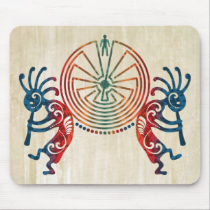 KOKOPELLI / MAN IN DER MAZE + Ihre Ideen Mousepad