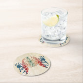 KOKOPELLI / MAN IN DER MAZE + Ihre Ideen Runder Pappuntersetzer (Vor Ort)